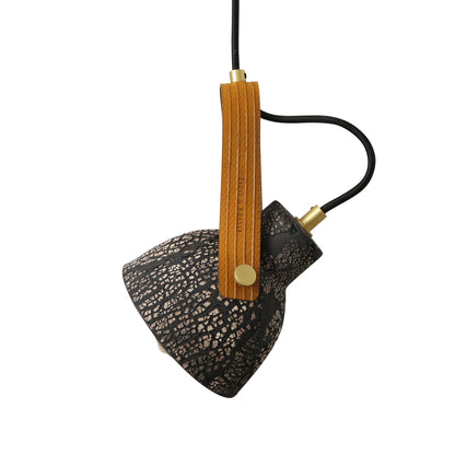 Pera Ceramic Pendant with Rescued Fire-Hose Strap