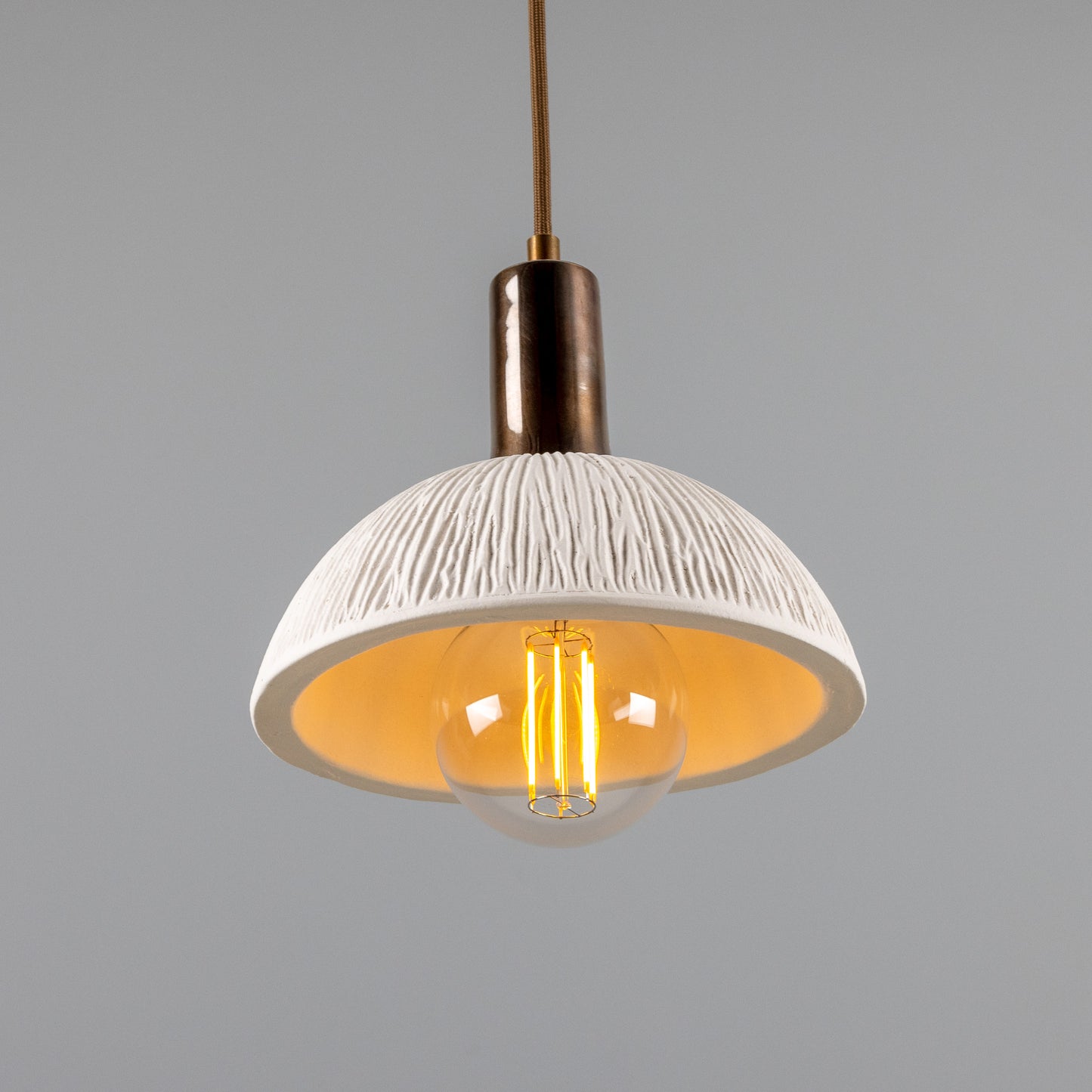 Kauri Organic Ceramic Dome Pendant Light