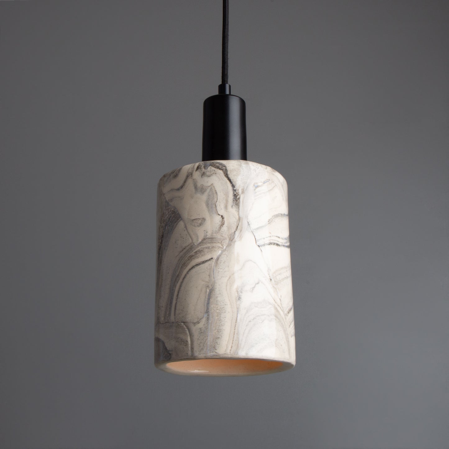 Senna Organic Ceramic Cylinder Pendant Light 12cm