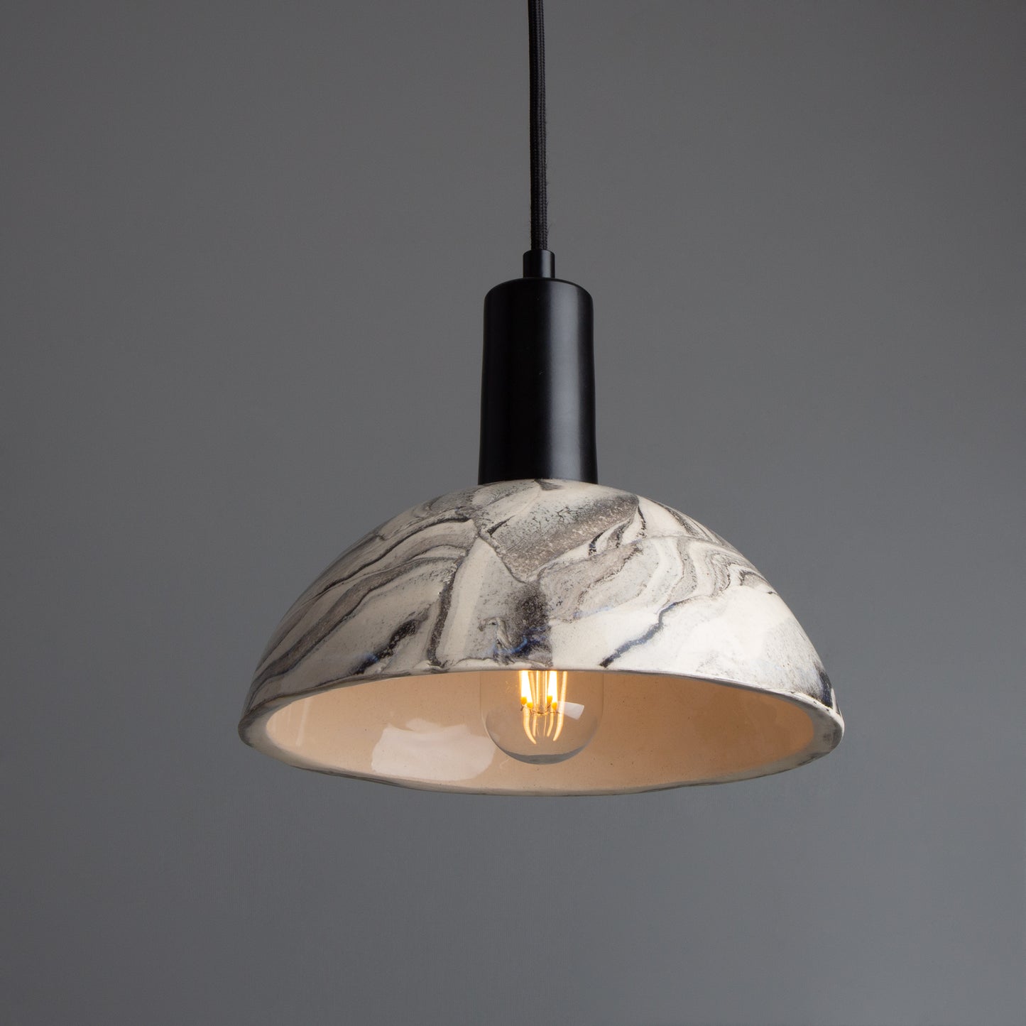 Kauri Organic Ceramic Dome Pendant Light