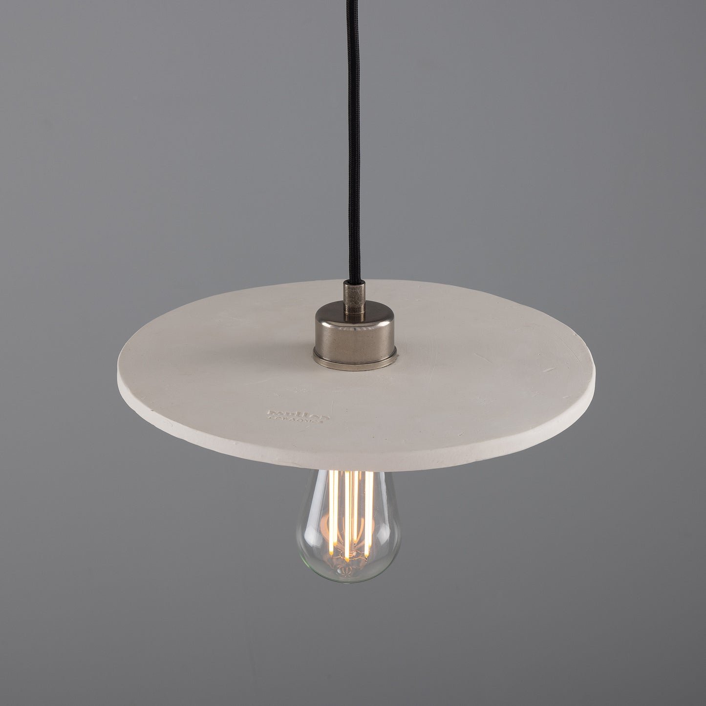 Bog Oak Organic Ceramic Disc Pendant Light