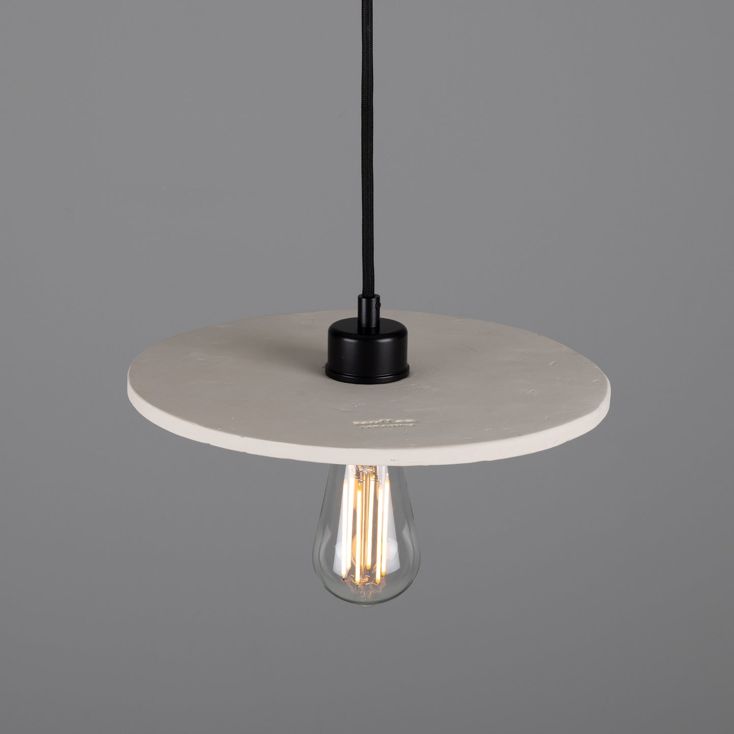 Bog Oak Organic Ceramic Disc Pendant Light