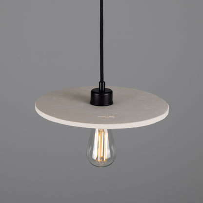 Bog Oak Organic Ceramic Disc Pendant Light