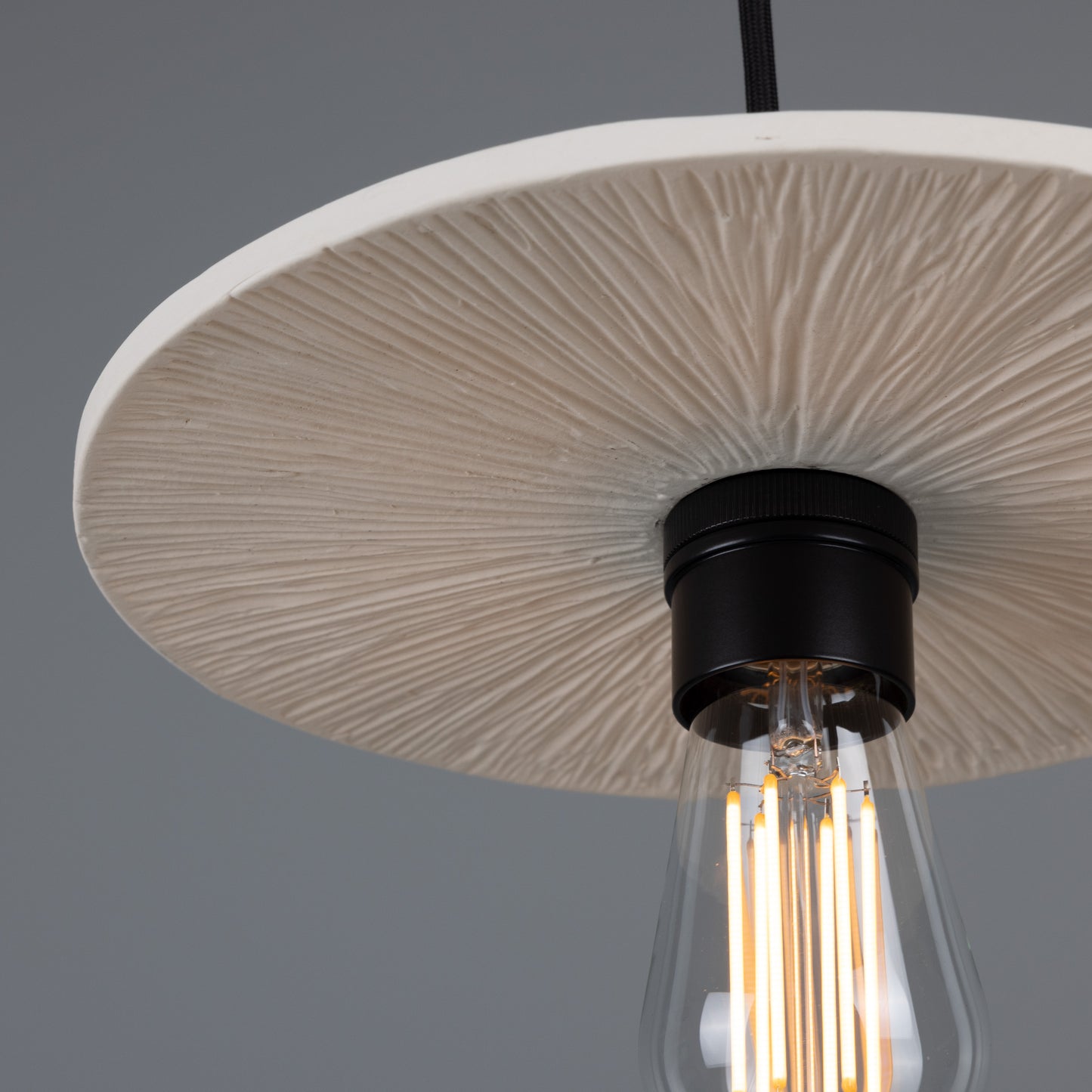 Bog Oak Organic Ceramic Disc Pendant Light