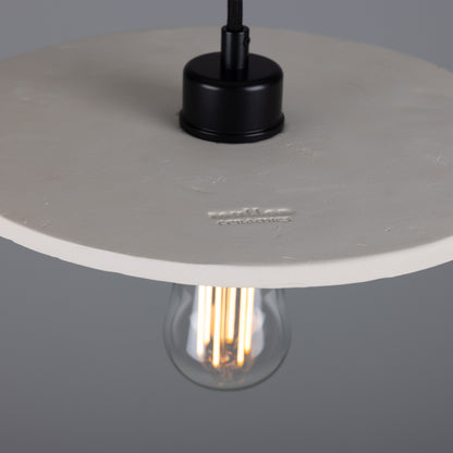 Bog Oak Organic Ceramic Disc Pendant Light