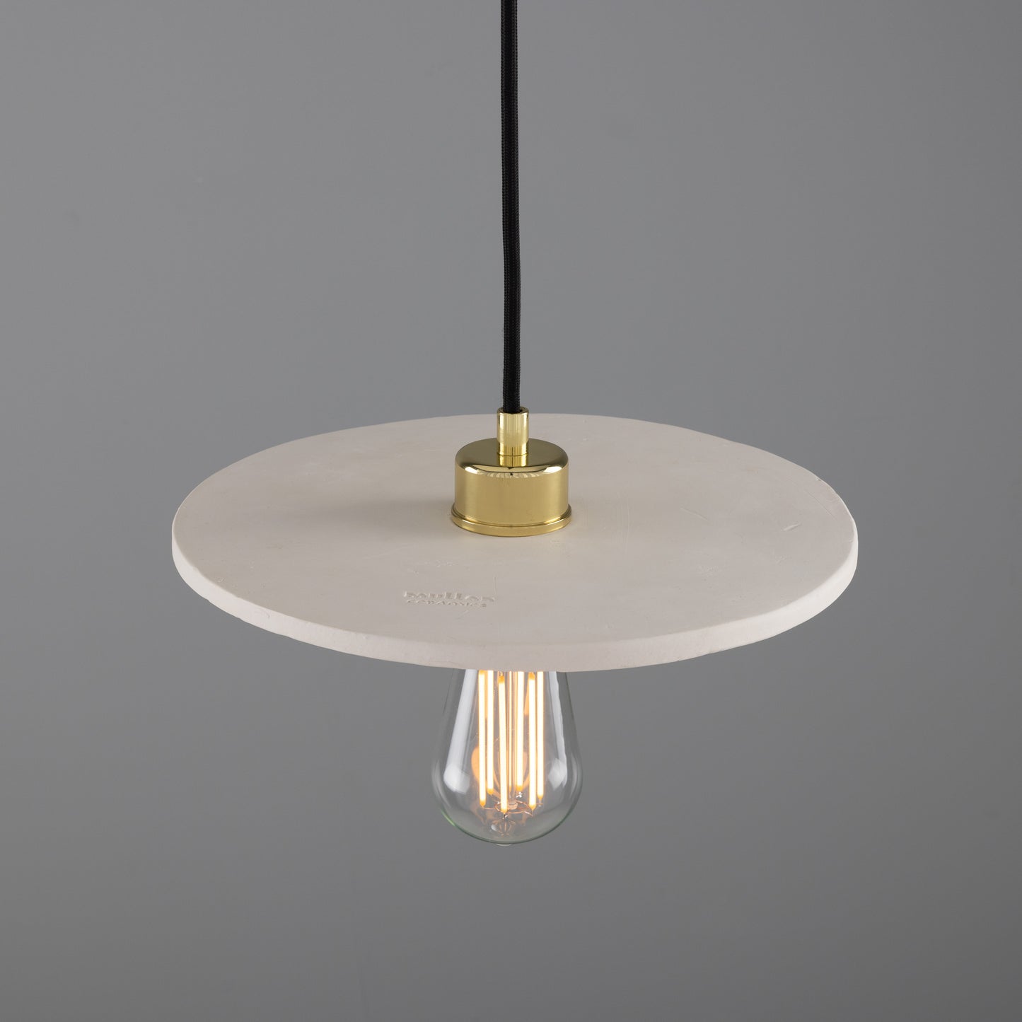 Bog Oak Organic Ceramic Disc Pendant Light