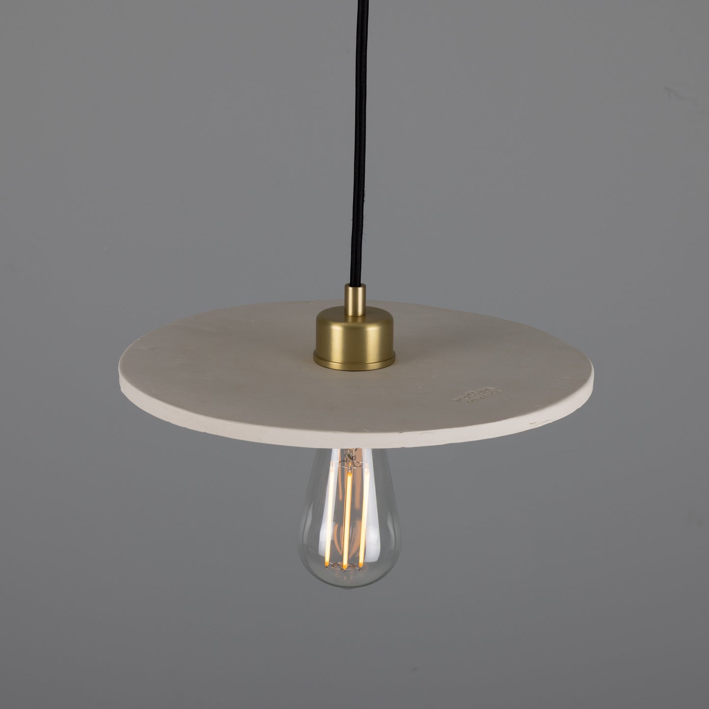 Bog Oak Organic Ceramic Disc Pendant Light