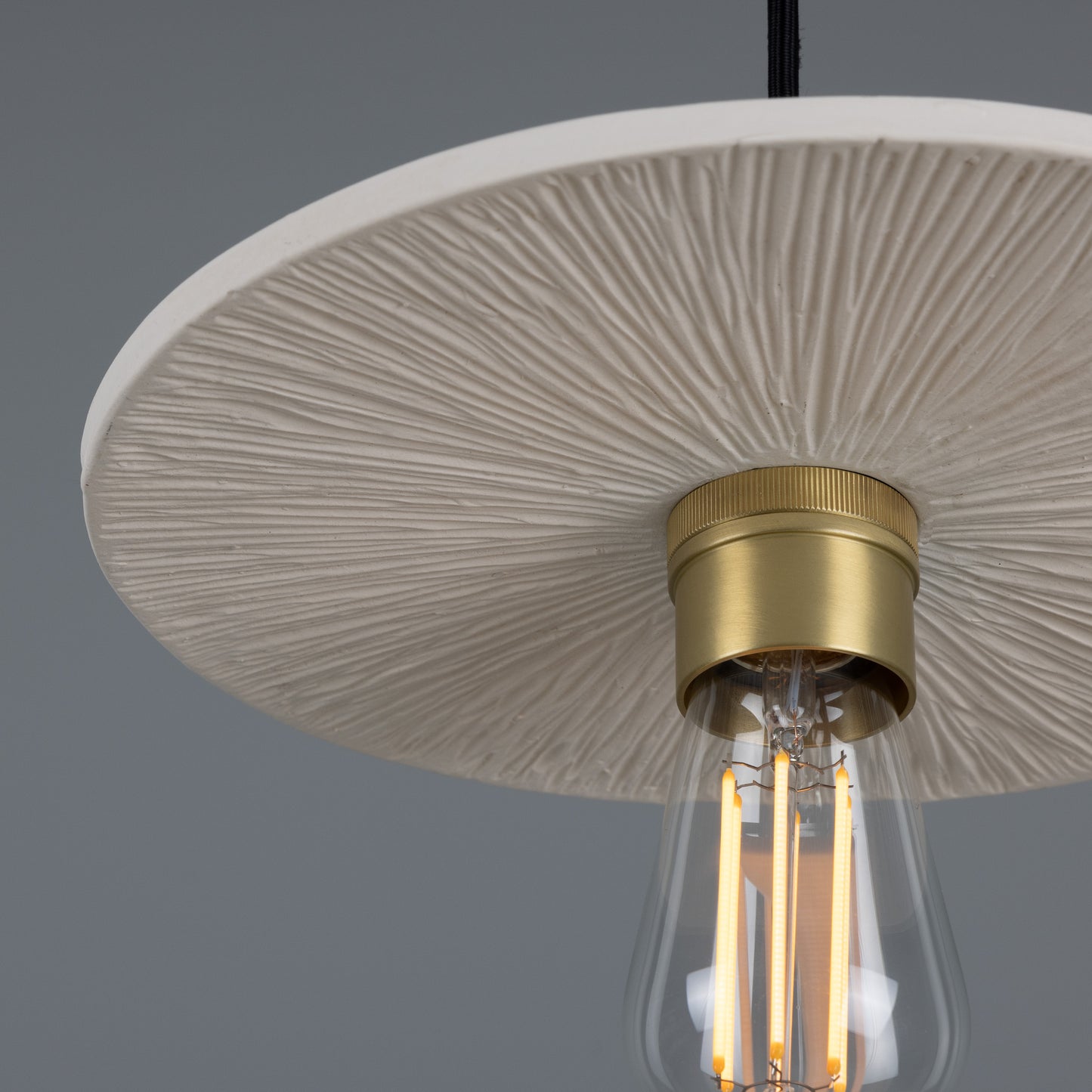 Bog Oak Organic Ceramic Disc Pendant Light