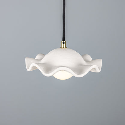 Rivale Pendant Light with Wavy Ceramic Shade