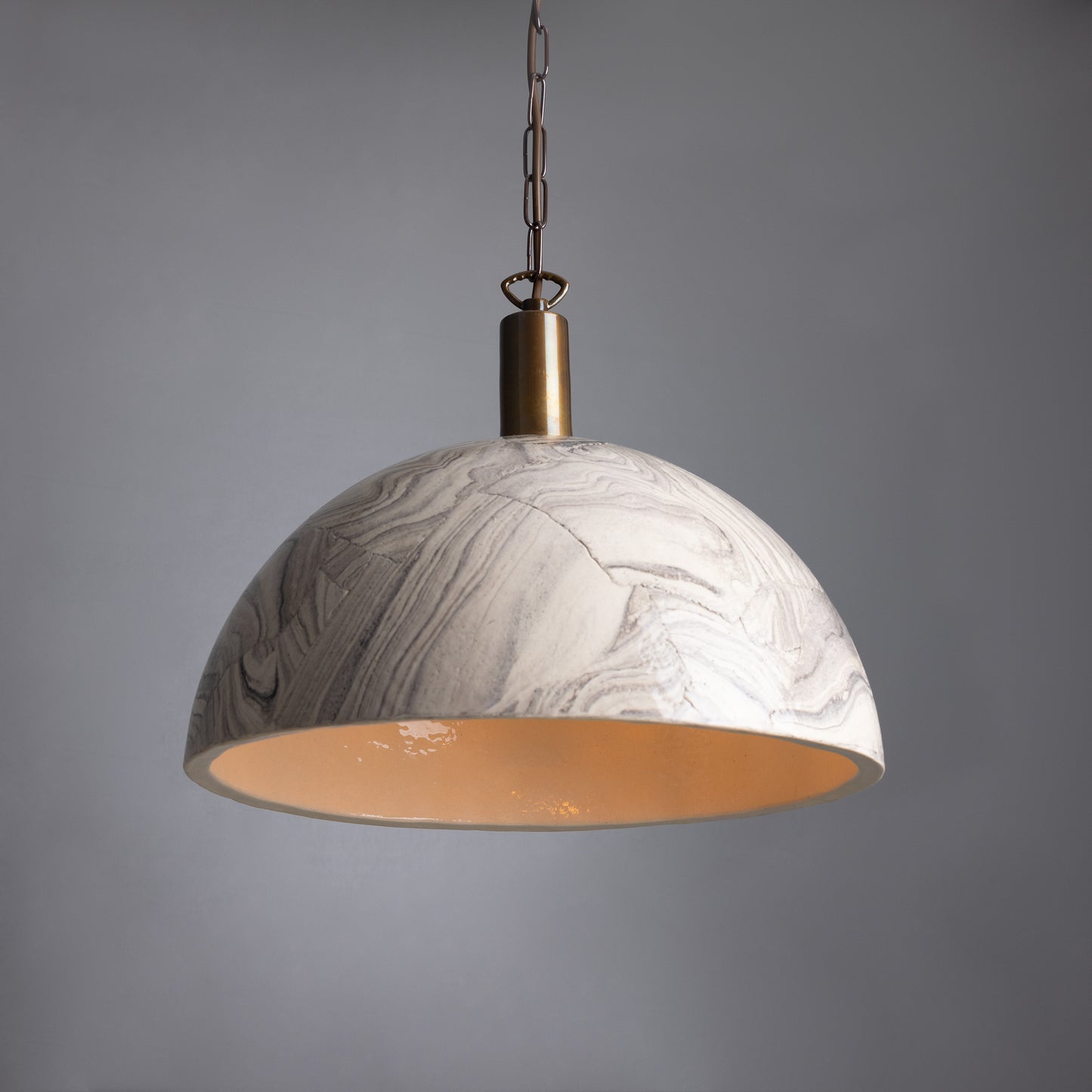 Kauri Organic Ceramic Dome Pendant Light