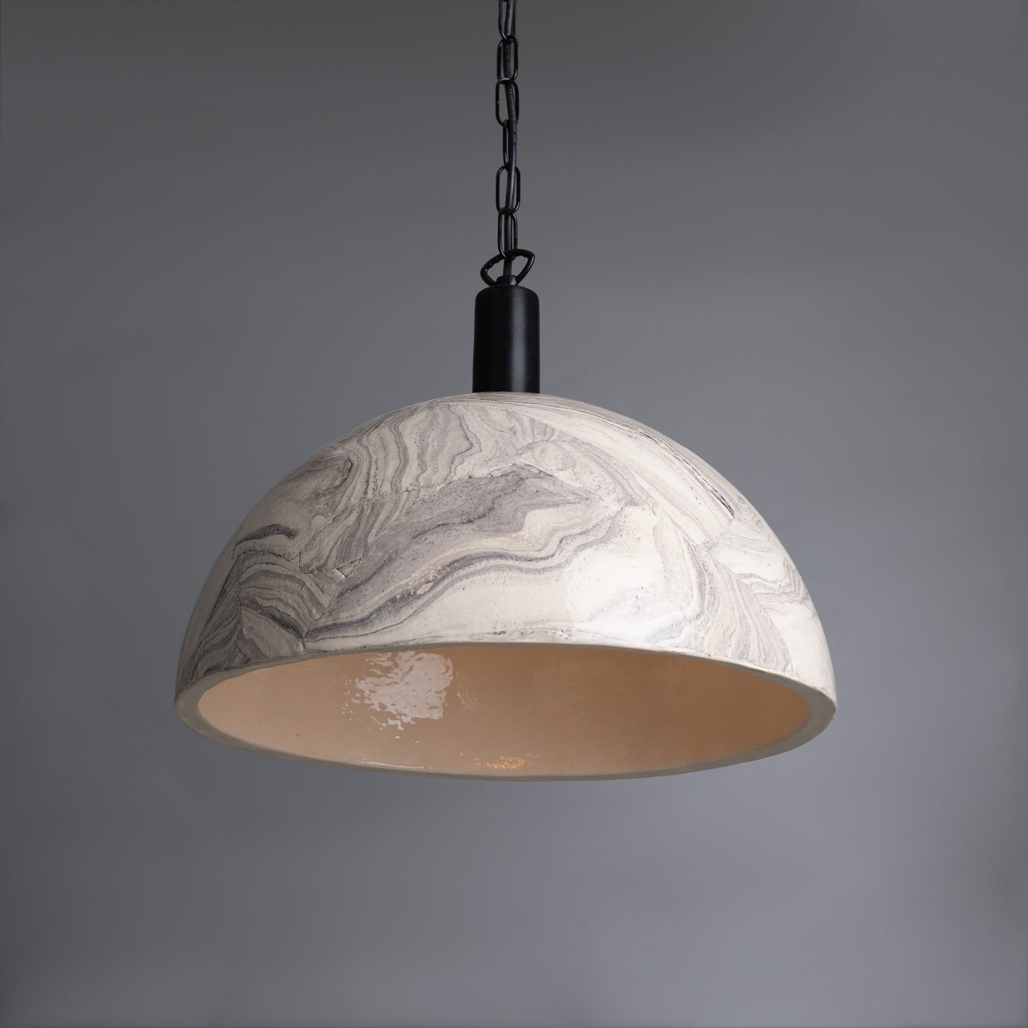 Kauri Organic Ceramic Dome Pendant Light