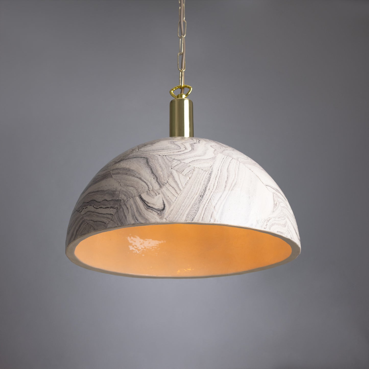 Kauri Organic Ceramic Dome Pendant Light