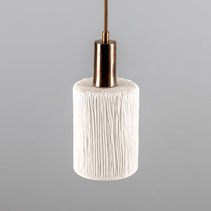 Senna Organic Ceramic Cylinder Pendant Light 12cm