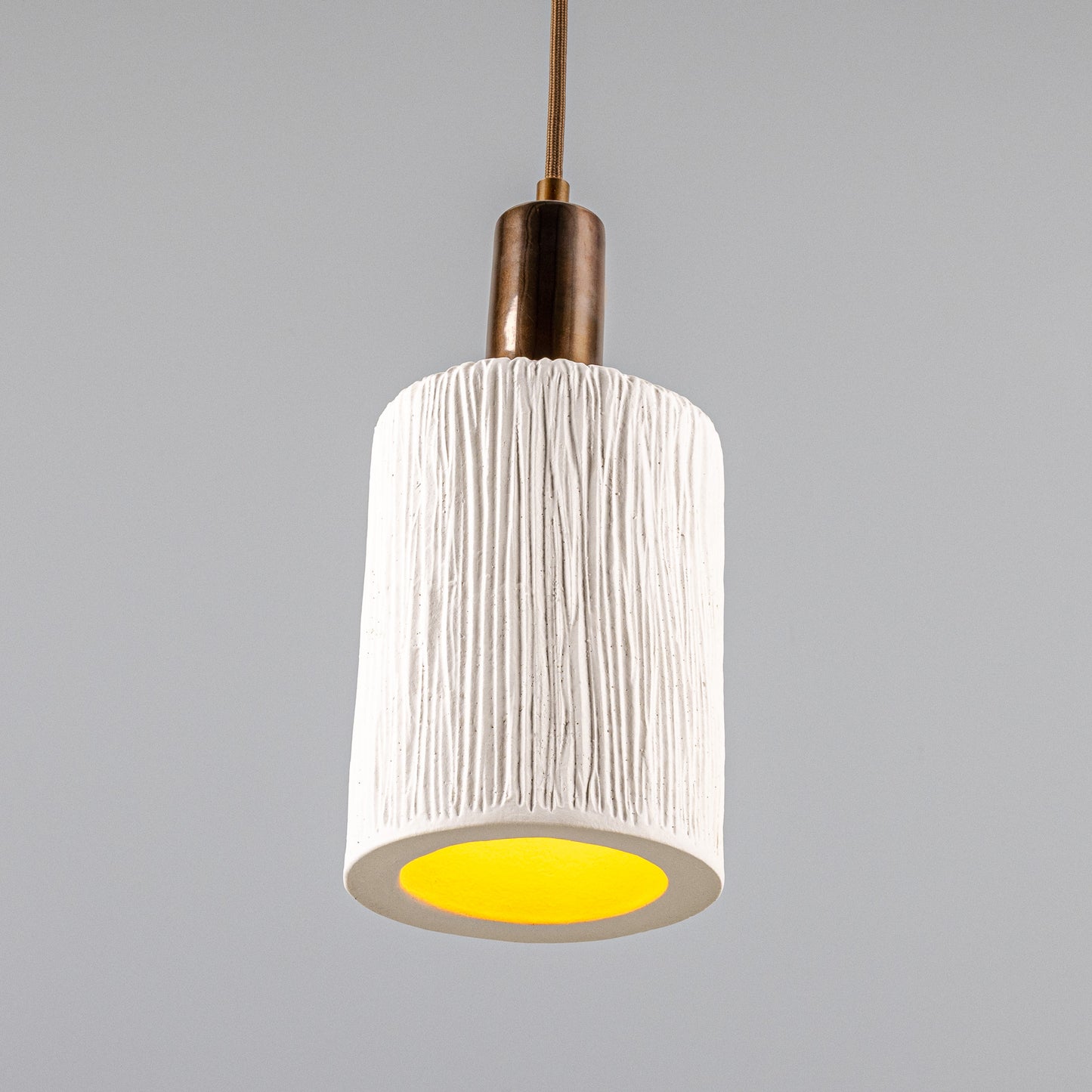 Senna Organic Ceramic Cylinder Pendant Light 12cm