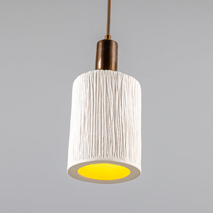 Senna Organic Ceramic Cylinder Pendant Light 12cm