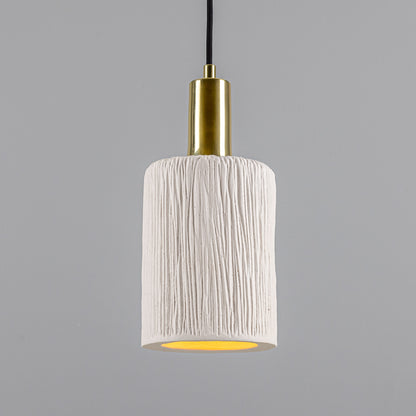 Senna Organic Ceramic Cylinder Pendant Light 12cm