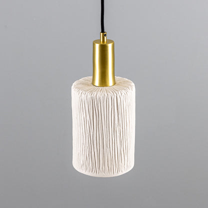 Senna Organic Ceramic Cylinder Pendant Light 12cm