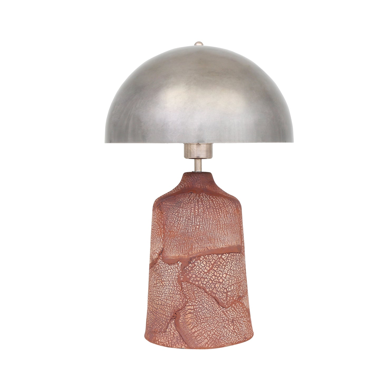 Cassia Tall Ceramic Table Lamp with Brass Dome Shade