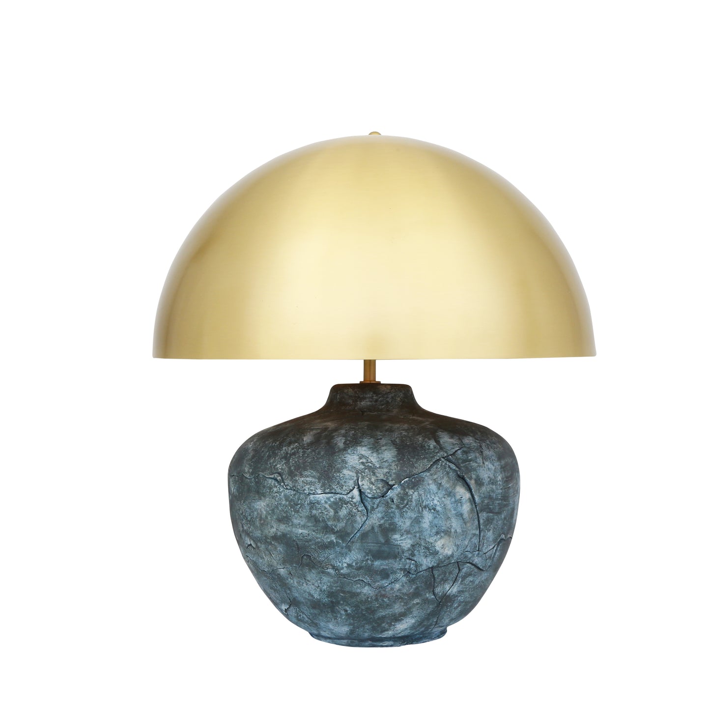 Lawson Ceramic Table Lamp with Brass Dome Shade