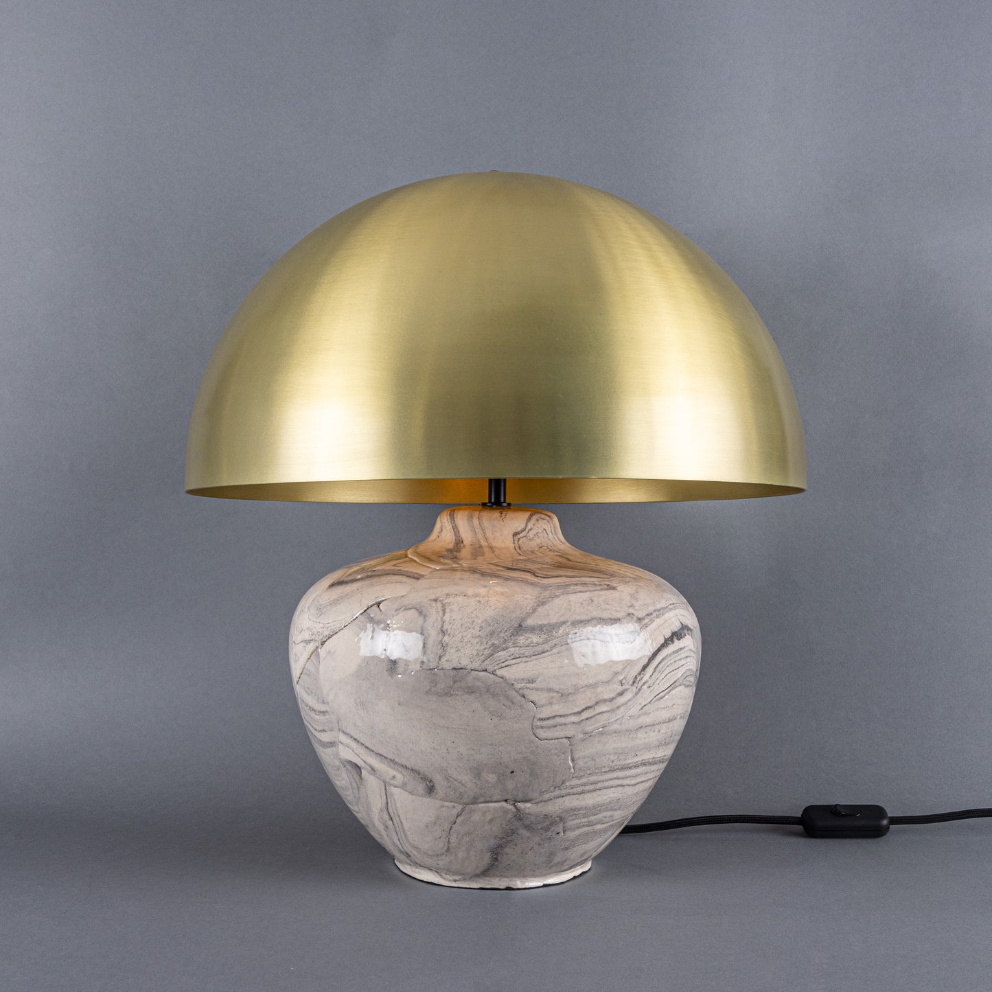 Lawson Ceramic Table Lamp with Brass Dome Shade