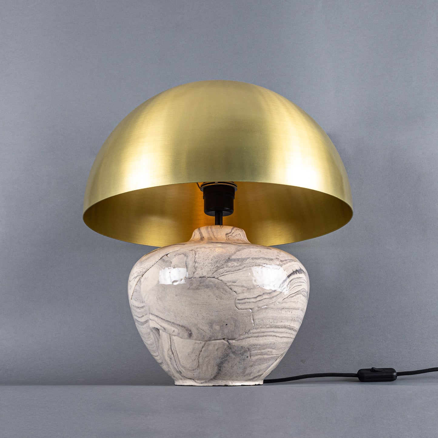 Lawson Ceramic Table Lamp with Brass Dome Shade