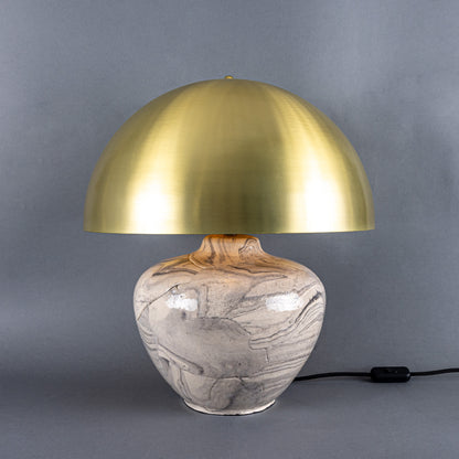 Lawson Ceramic Table Lamp with Brass Dome Shade