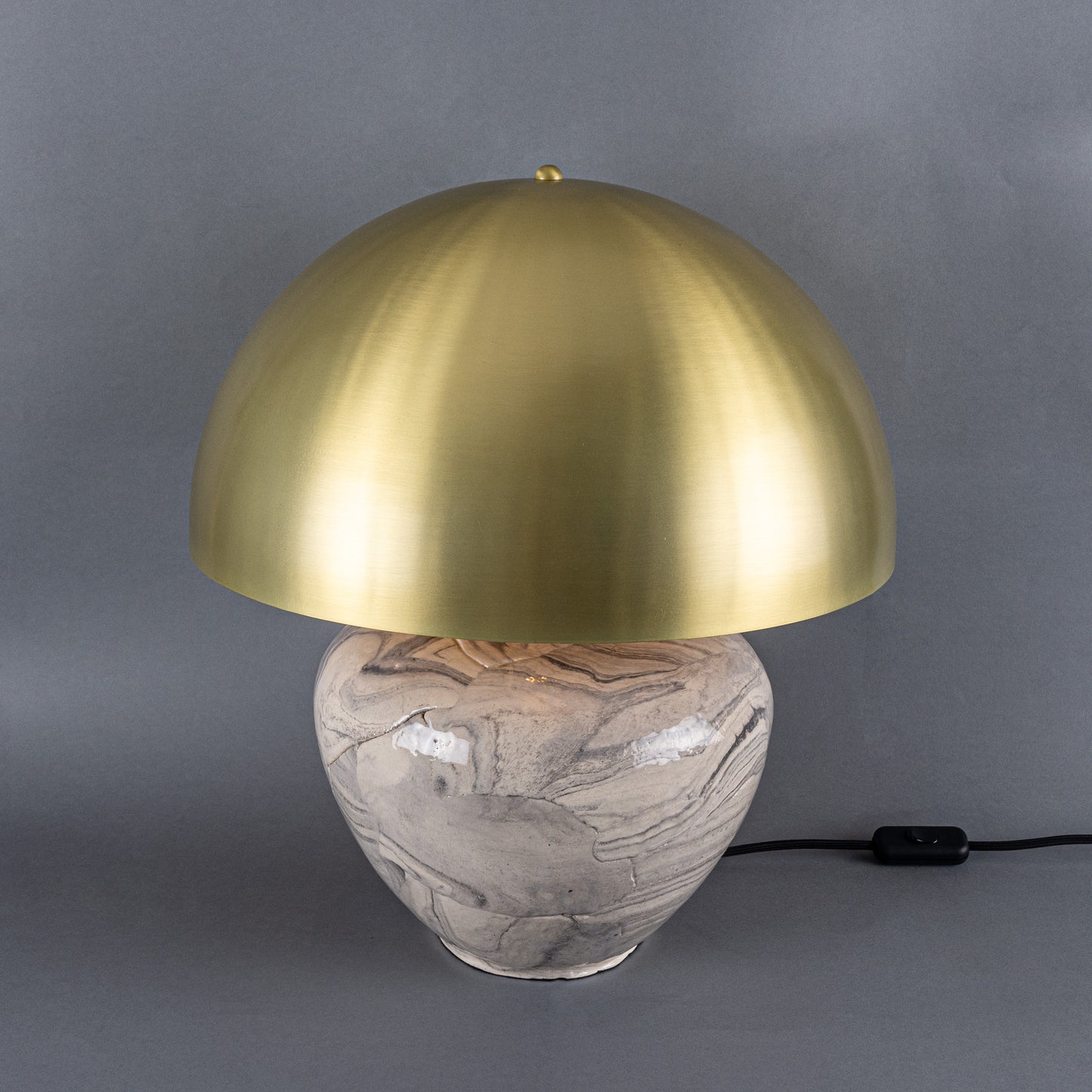 Lawson Ceramic Table Lamp with Brass Dome Shade