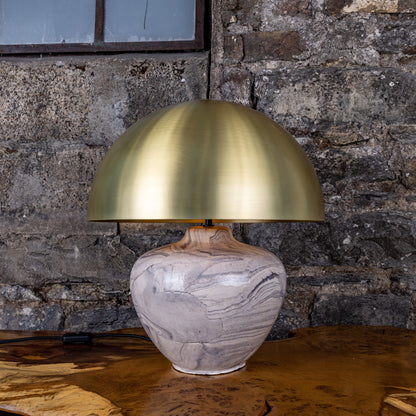 Lawson Ceramic Table Lamp with Brass Dome Shade