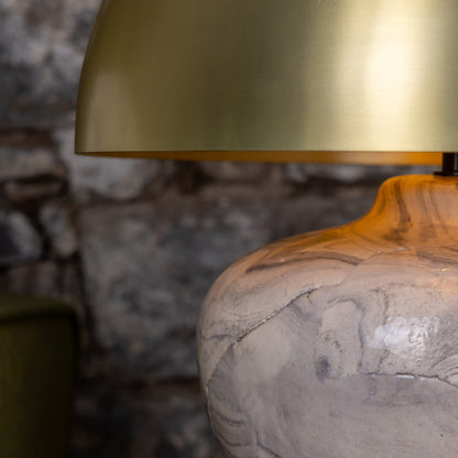 Lawson Ceramic Table Lamp with Brass Dome Shade