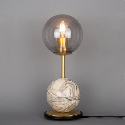 Zapp Marbled Ceramic Glass Ball Table Lamp