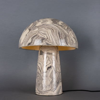 Amanita  Marbled Ceramic Mushroom Table Lamp