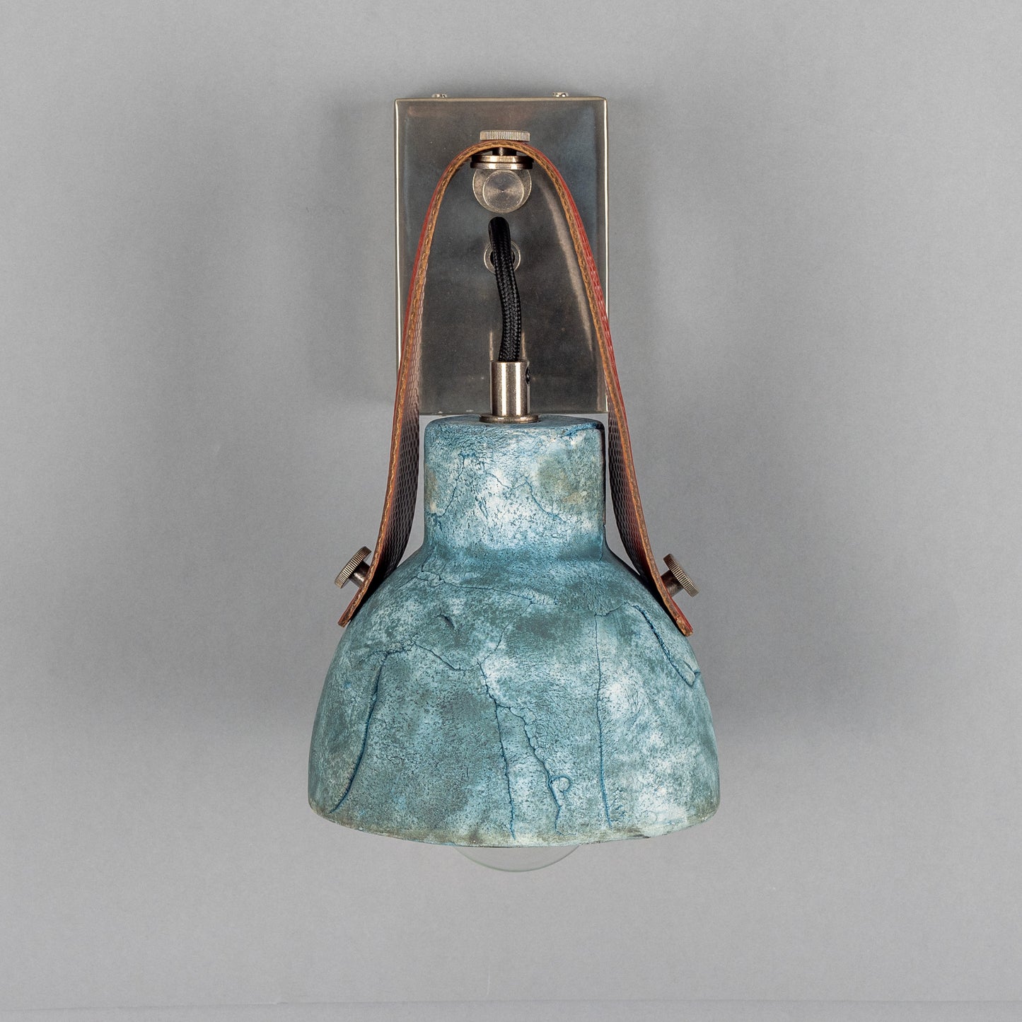 Nagi Organic Ceramic Wall Light with Rescued Fire-Hose Strap