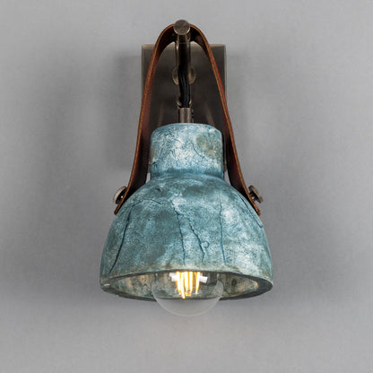 Nagi Organic Ceramic Wall Light with Rescued Fire-Hose Strap