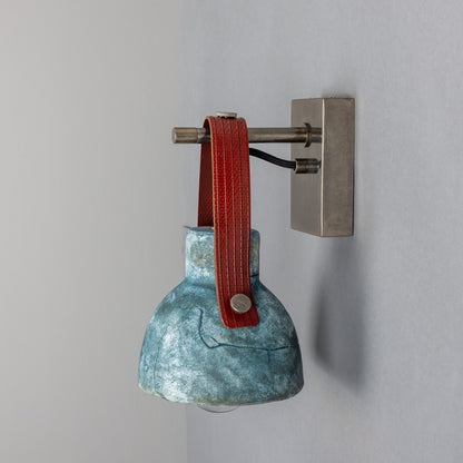 Nagi Organic Ceramic Wall Light with Rescued Fire-Hose Strap