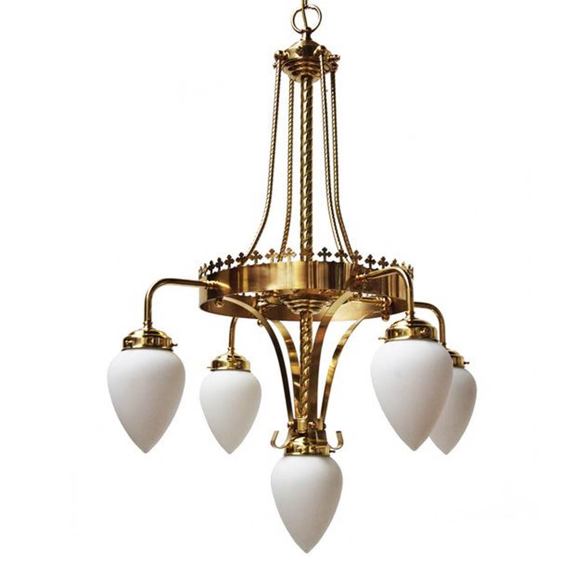 Killarney Four-Arm Church Chandelier, Five-Light