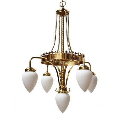 Killarney Four-Arm Church Chandelier, Five-Light