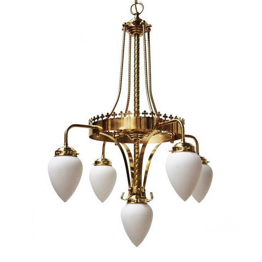 Killarney Four-Arm Church Chandelier, Five-Light