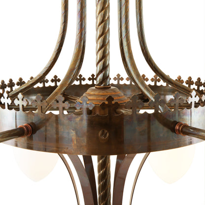 Killarney Four-Arm Church Chandelier, Five-Light