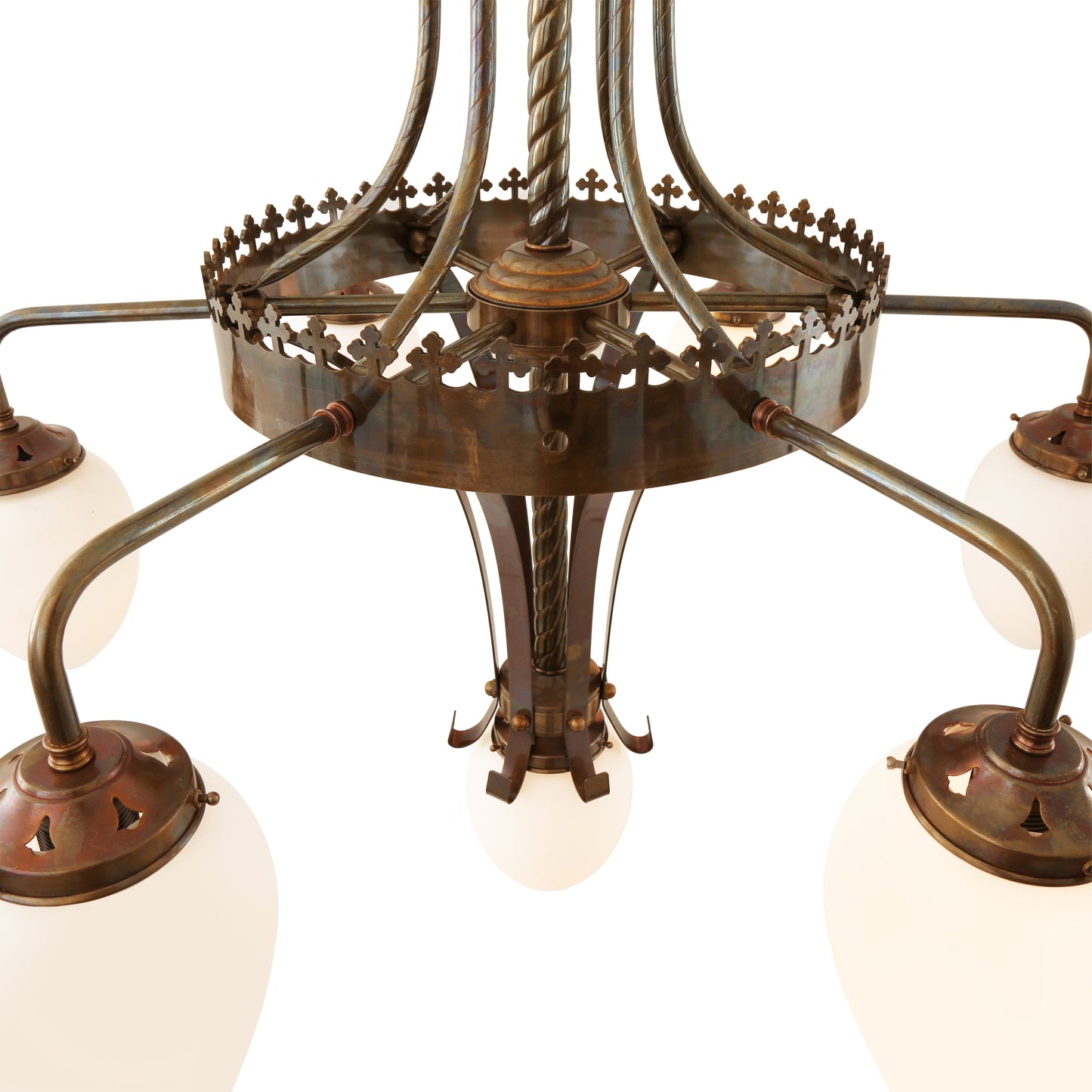 Killarney Four-Arm Church Chandelier, Five-Light
