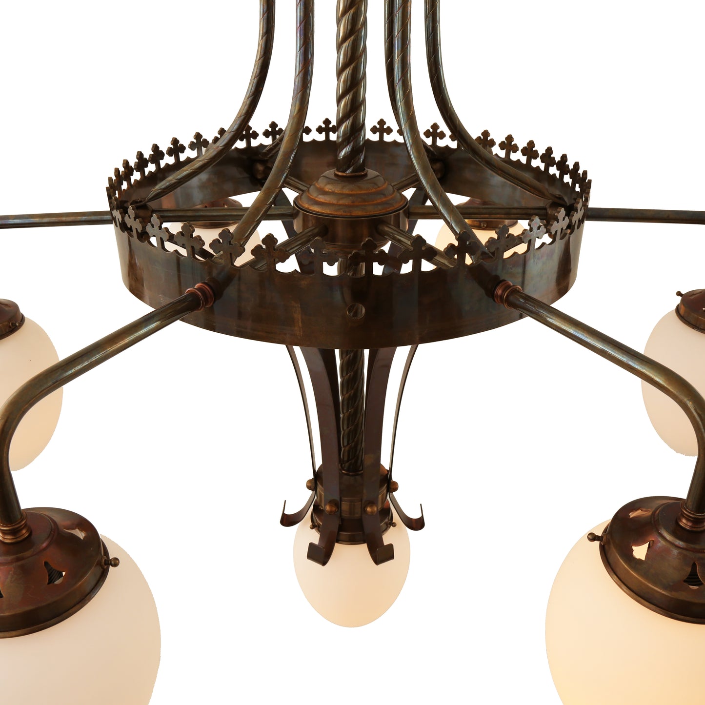 Killarney Four-Arm Church Chandelier, Five-Light