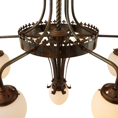 Killarney Four-Arm Church Chandelier, Five-Light