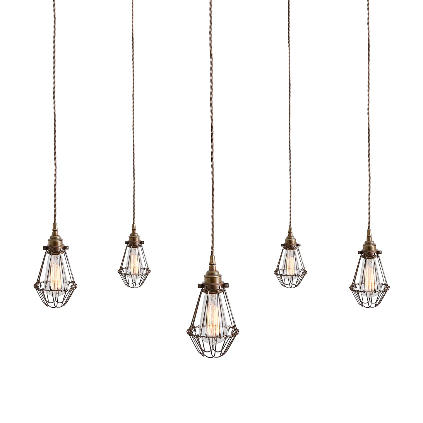 Praia Cage Pendant Cluster, Five Light