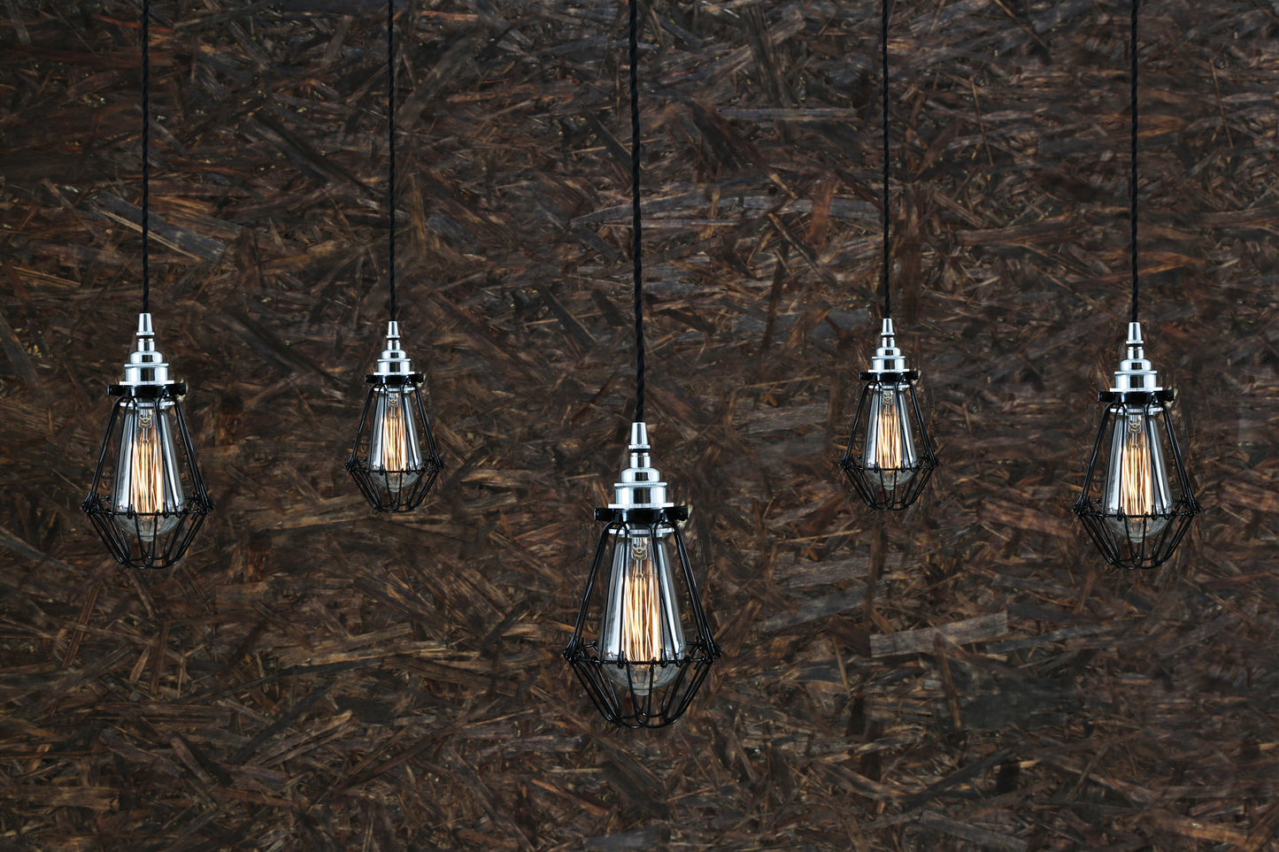 Praia Cage Pendant Cluster, Five Light