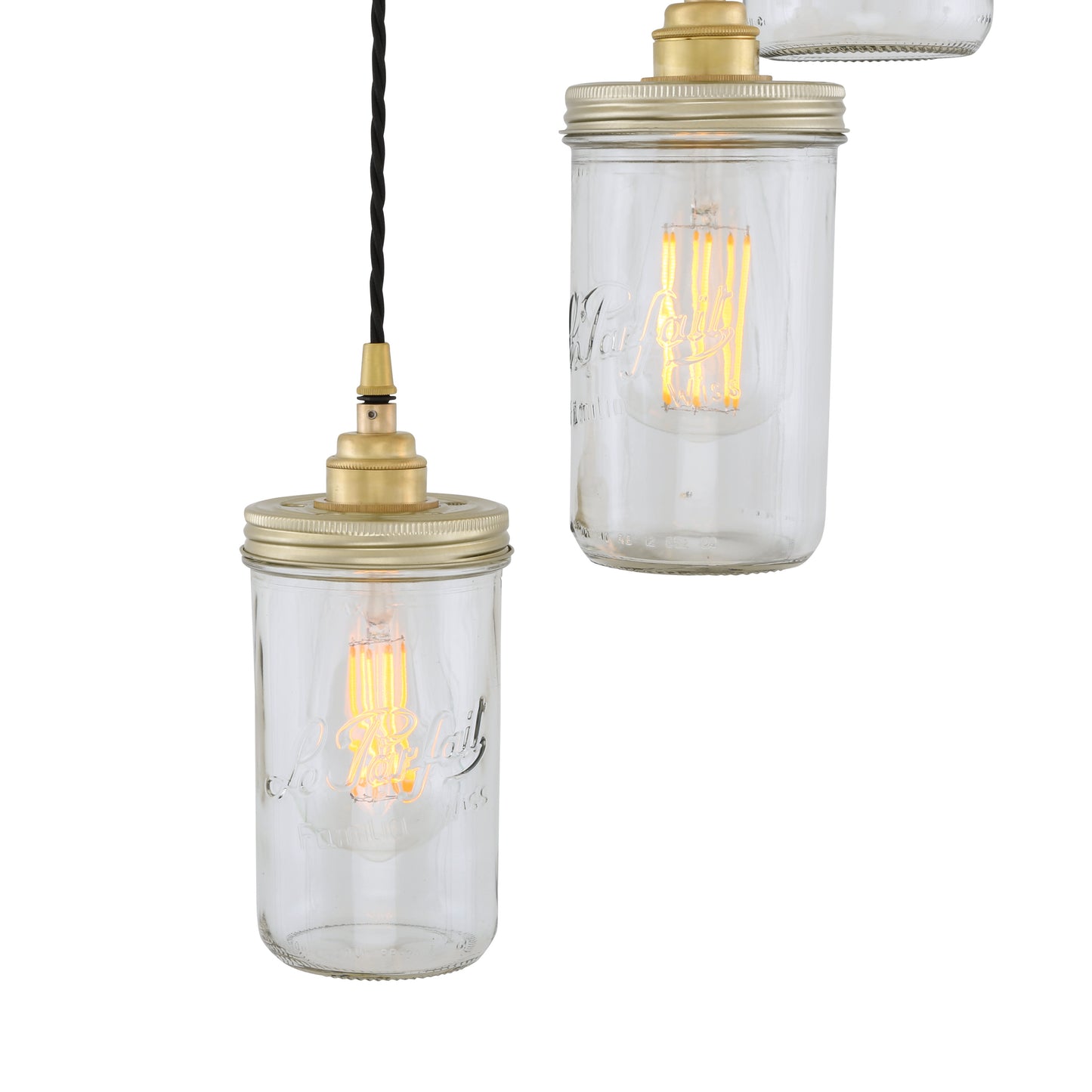 Jam Jar Pendant Cluster, Five Light