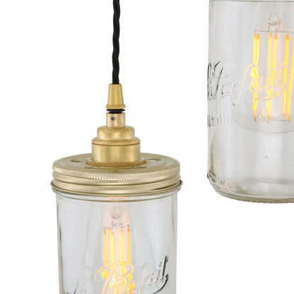 Jam Jar Pendant Cluster, Five Light