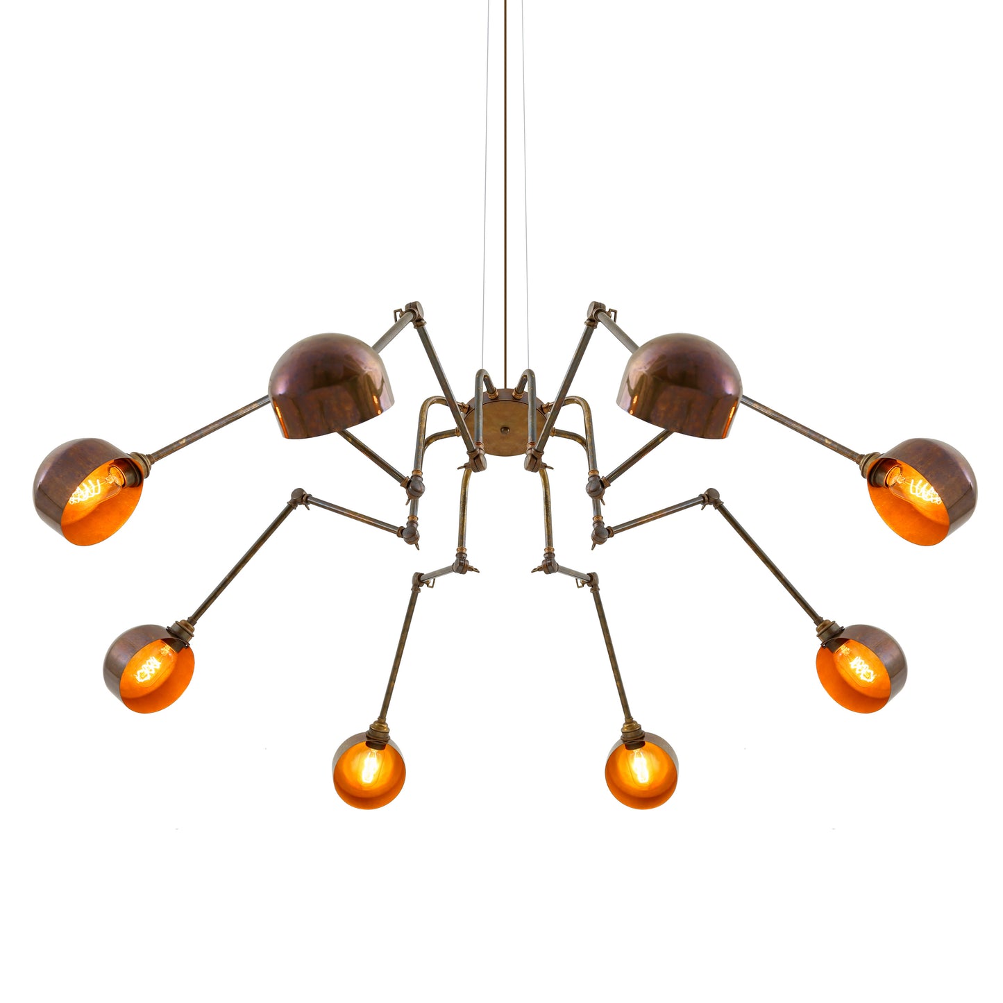 San Jose Industrial Chandelier, Eight-Arm