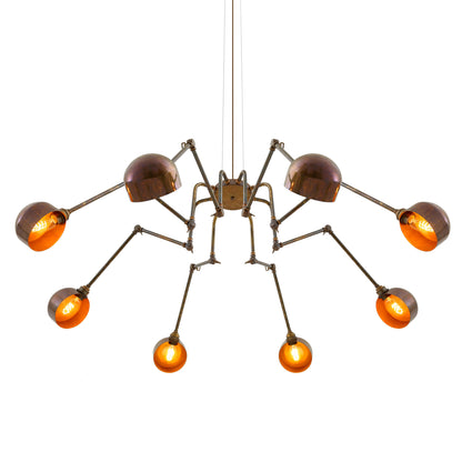 San Jose Industrial Chandelier, Eight-Arm