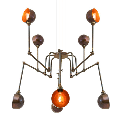 San Jose Industrial Chandelier, Eight-Arm