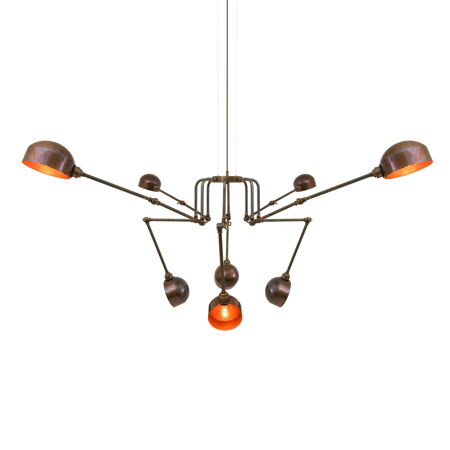 San Jose Industrial Chandelier, Eight-Arm