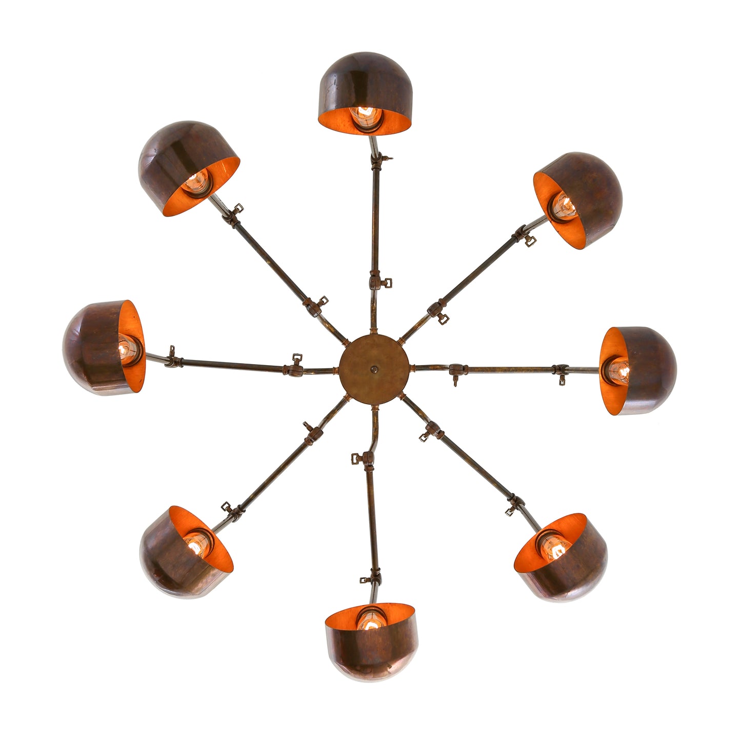 San Jose Industrial Chandelier, Eight-Arm
